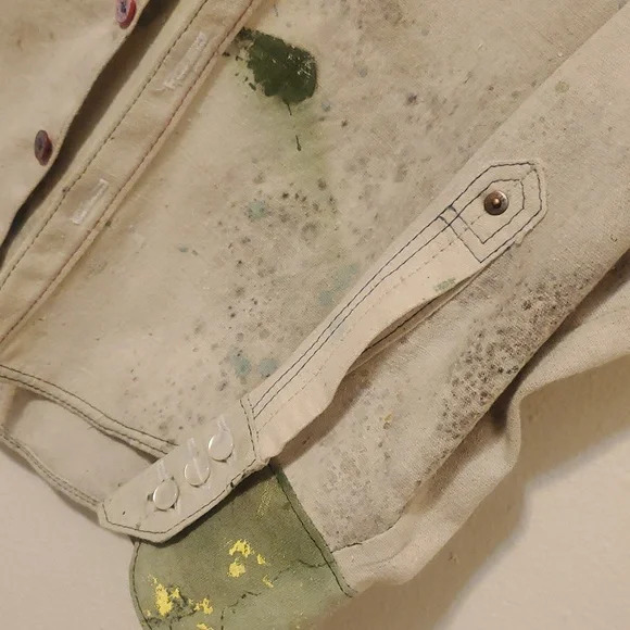 Levi's Canvas Tarp Western Pearl Shirt Custom Tailor Shop - Picture 13 of 16